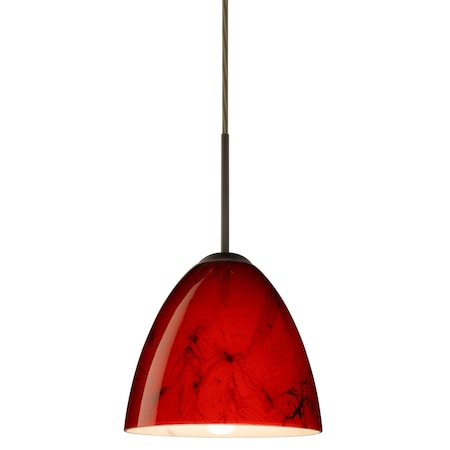 Besa Lighting Vila Cord Pendant, Magma, Bronze Finish, 1x9W LED 1JT-4470MA-LED-BR